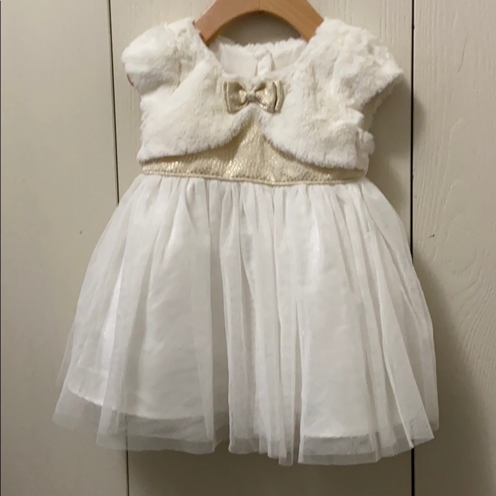 Jona Michelle Cream Formal Dress with Shrug